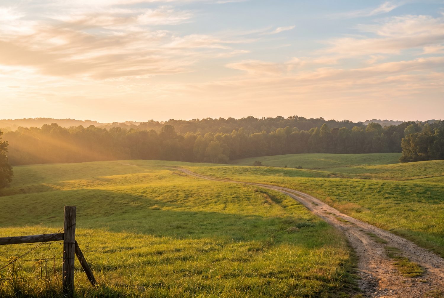 Carolina land at golden hour